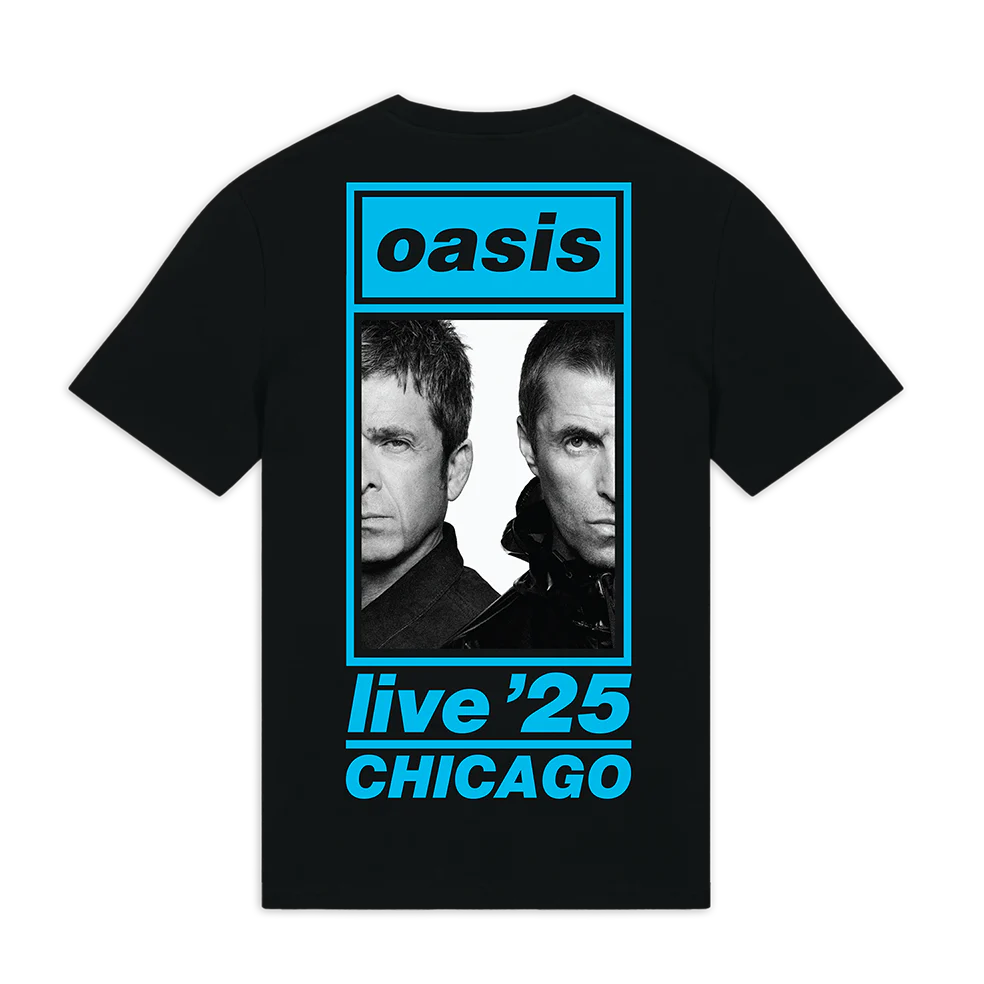 Live '25 Chicago Half Faces Fan Store T-shirt Black