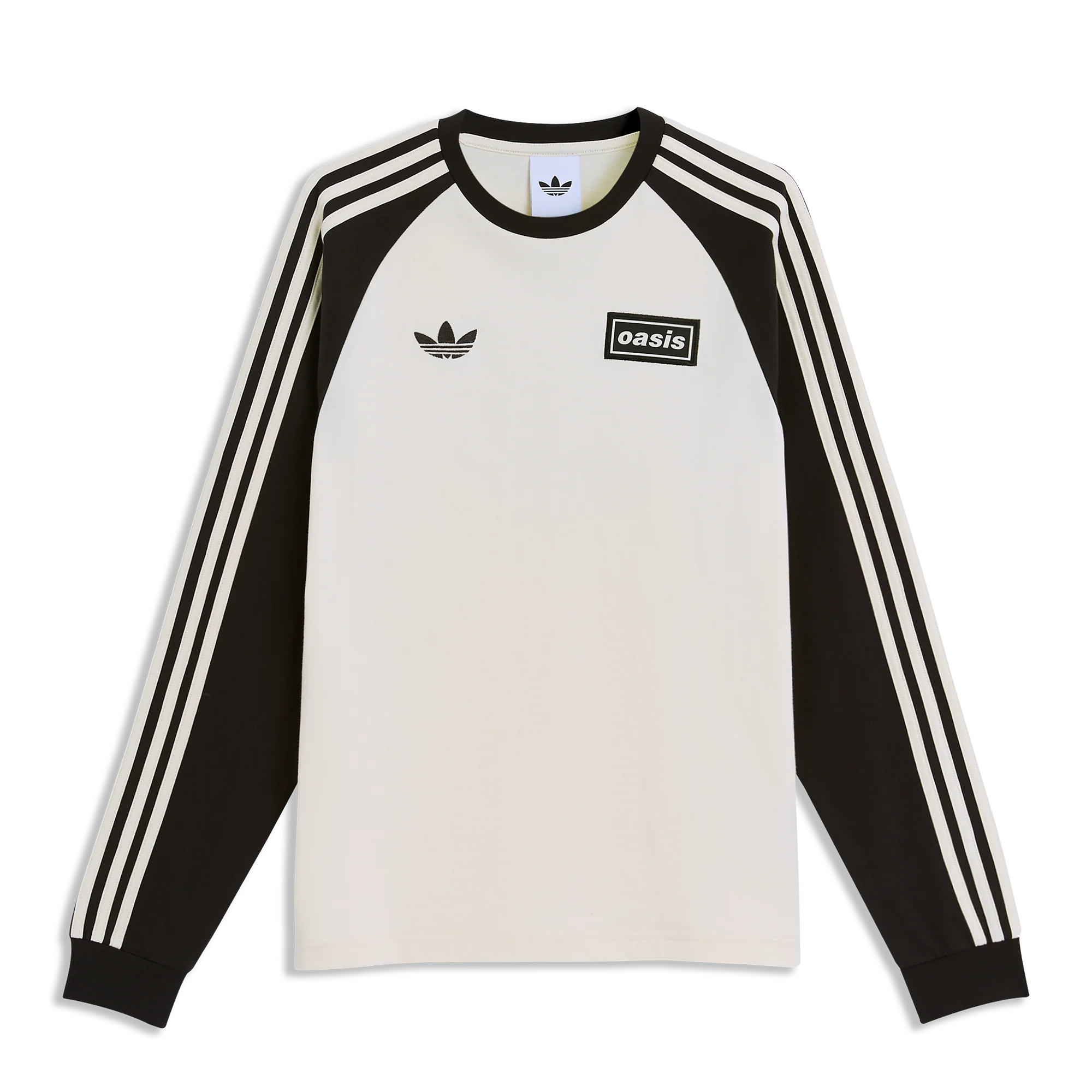 Live '25 adidas 3 Stripes Long Sleeve T-Shirt Cream/Black