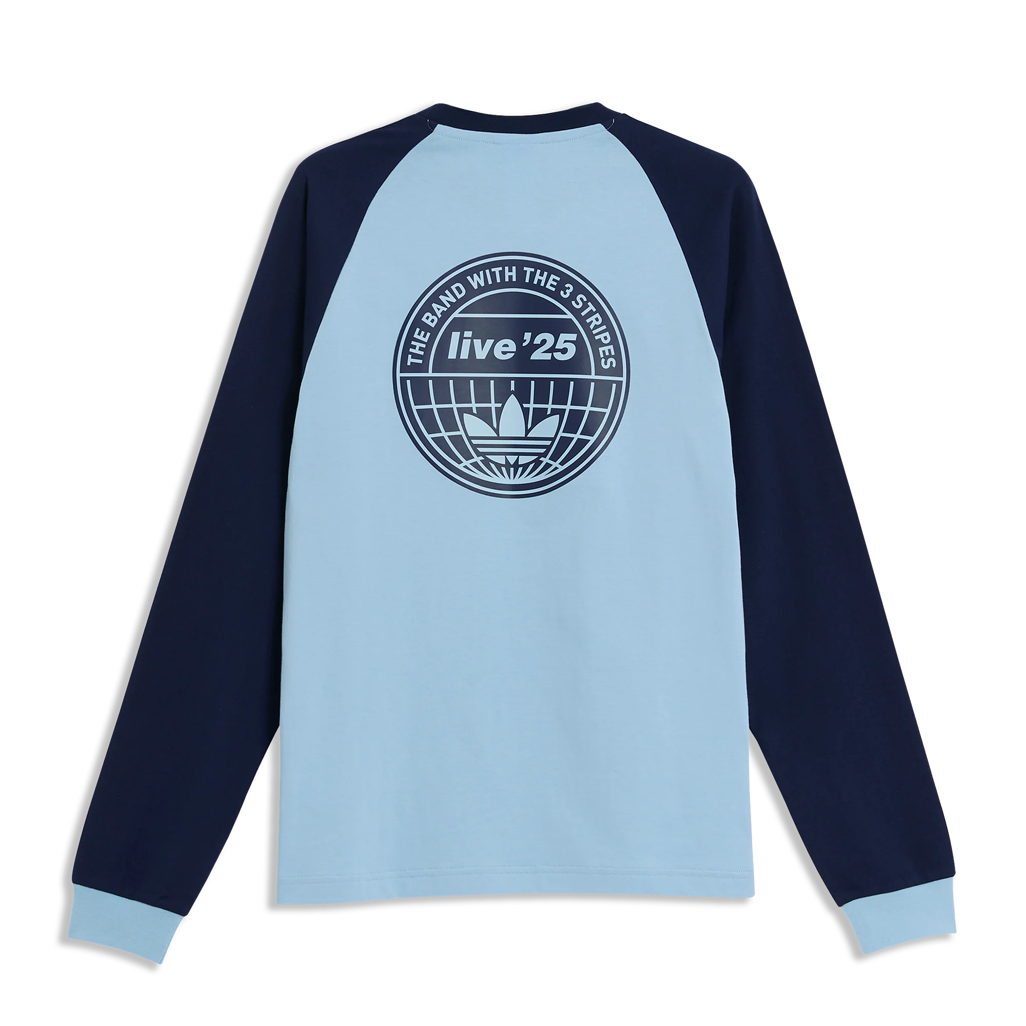 Live '25 adidas 3 Stripes Long Sleeve T-Shirt Sky/Indigo - Image 2