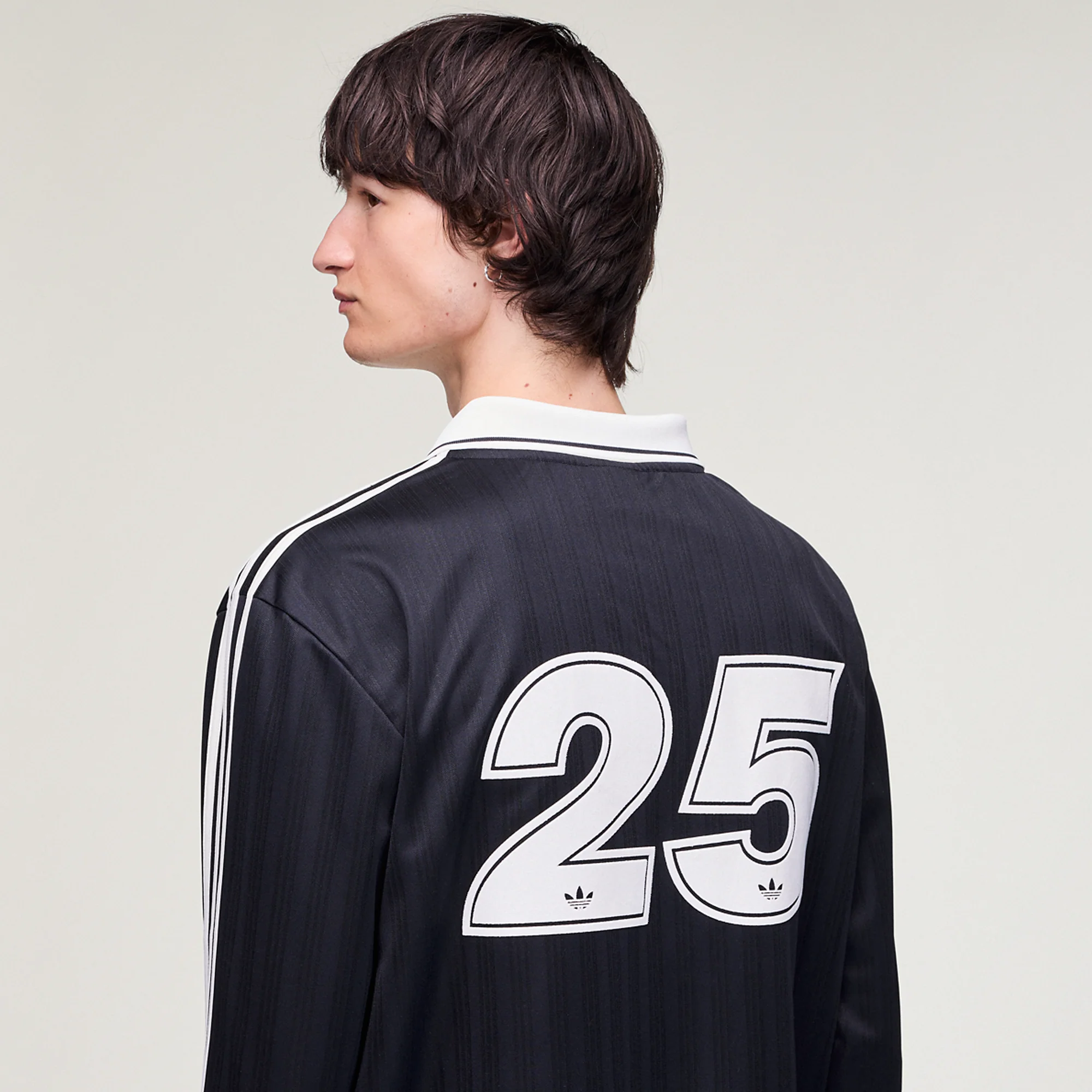 Live '25 adidas Long Sleeve Football Shirt Black/Cream White - Image 4