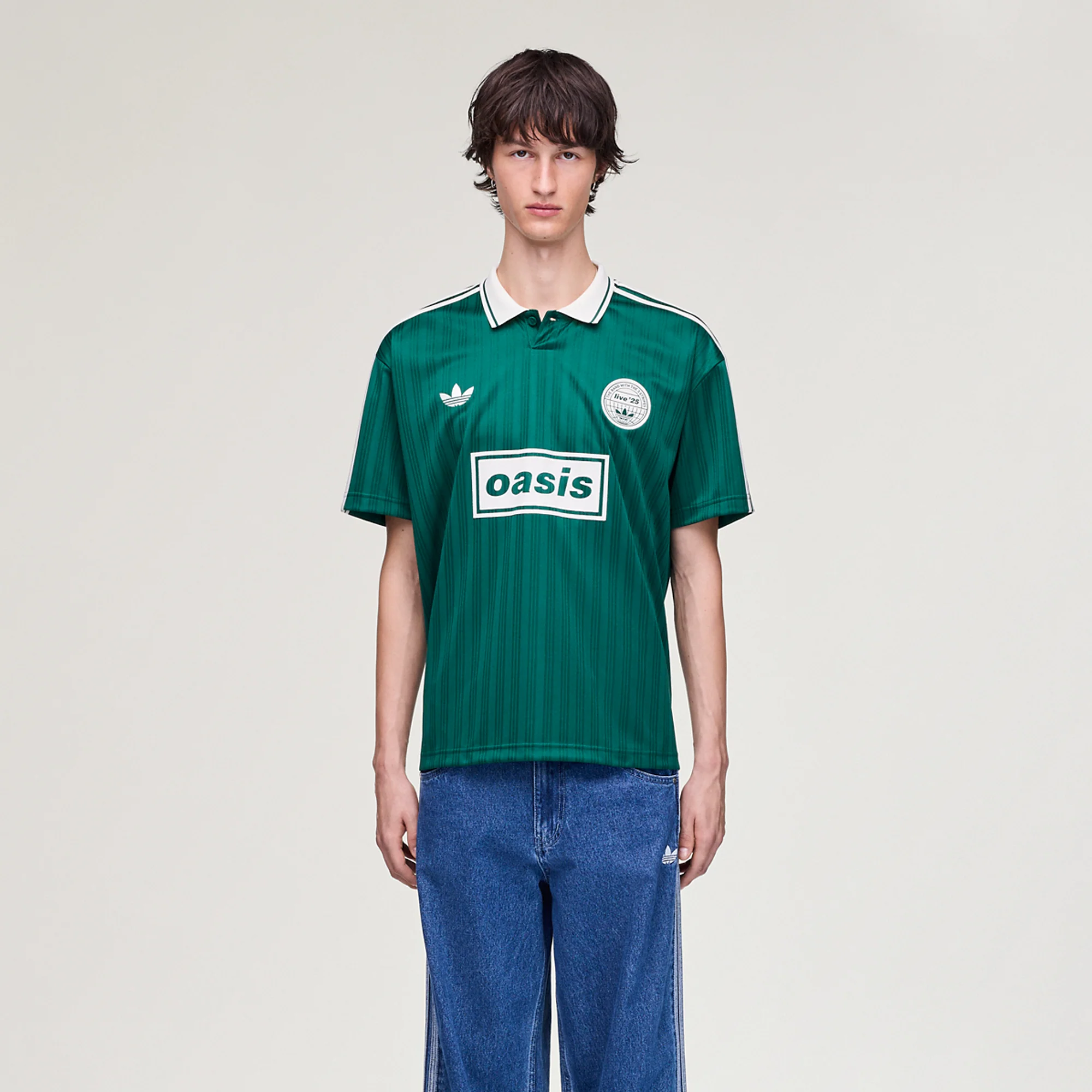 Live '25 adidas Football Shirt Collegiate Green/Cream White - Image 3
