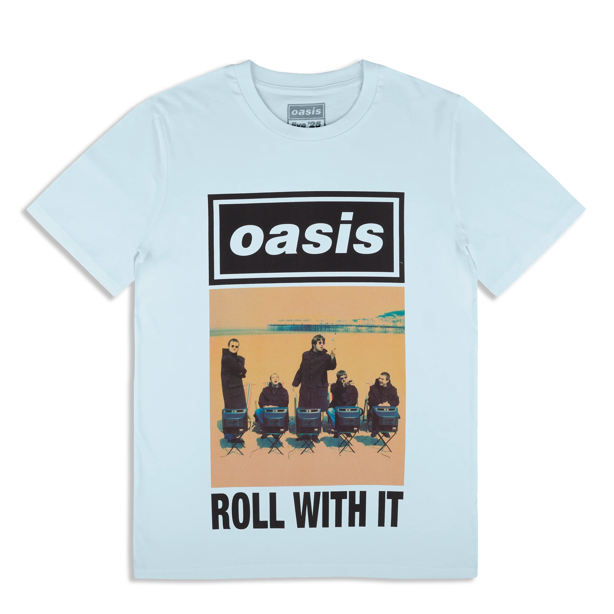 Live '25 Roll With It Cover T-Shirt Baby Blue