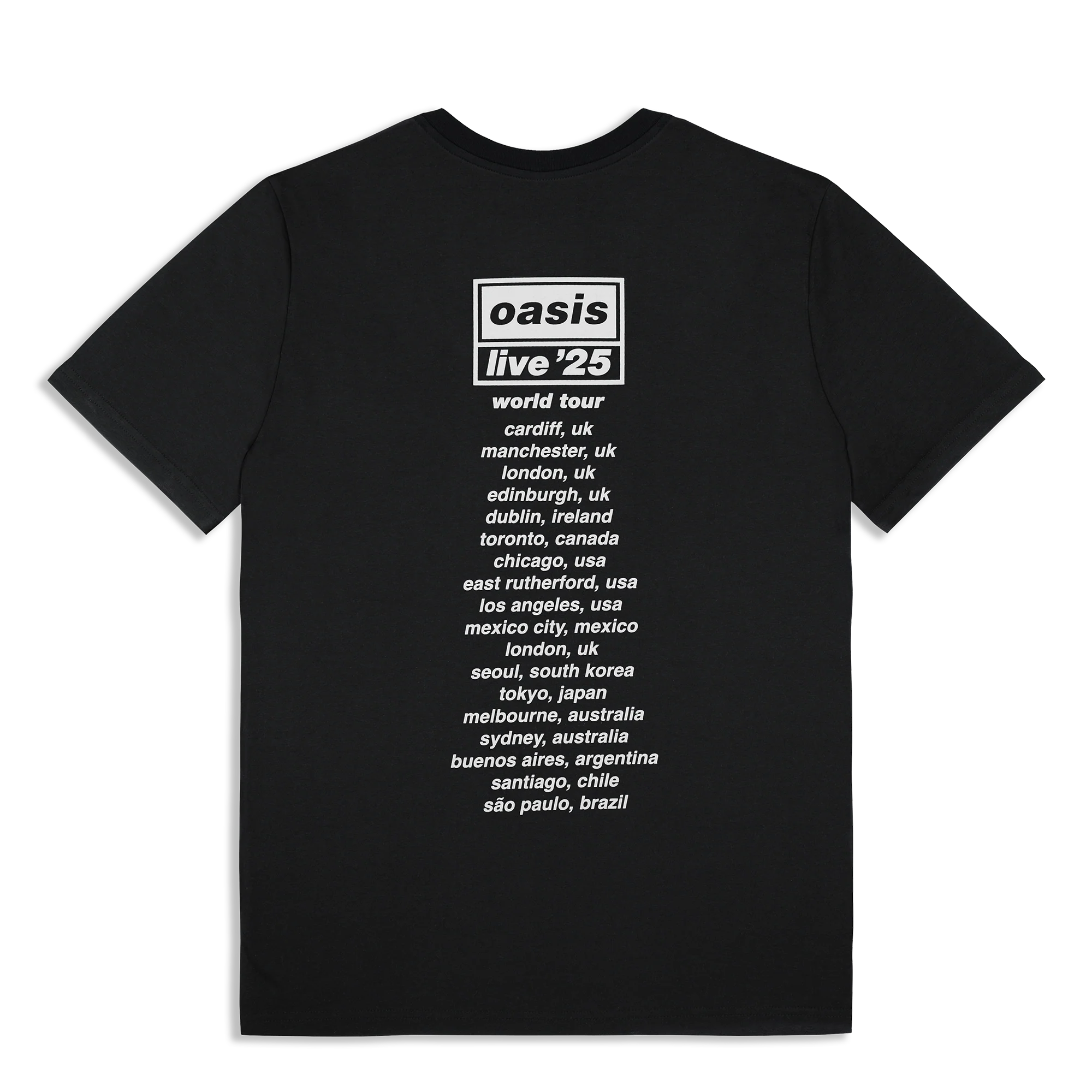 Live '25 Wonderwall World Tour T-Shirt Black - Image 2