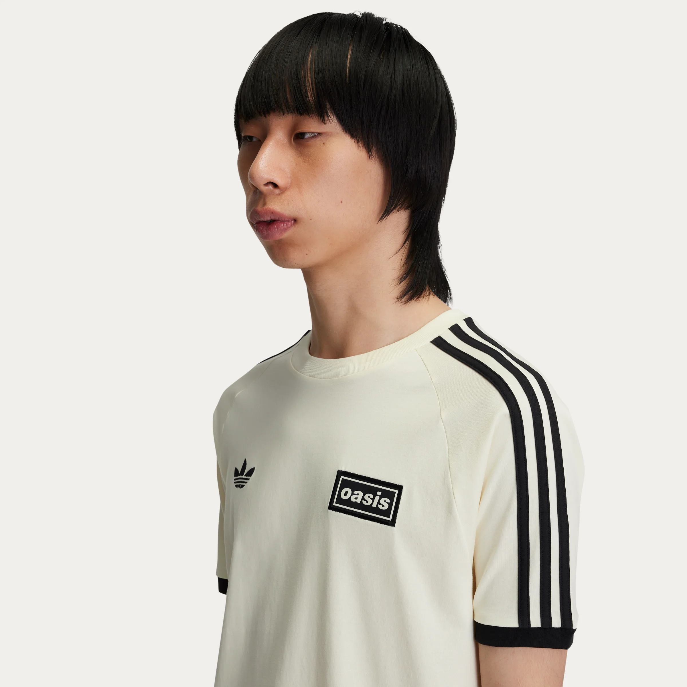 Live '25 adidas 3 Stripes T-Shirt Cream/Black - Image 3