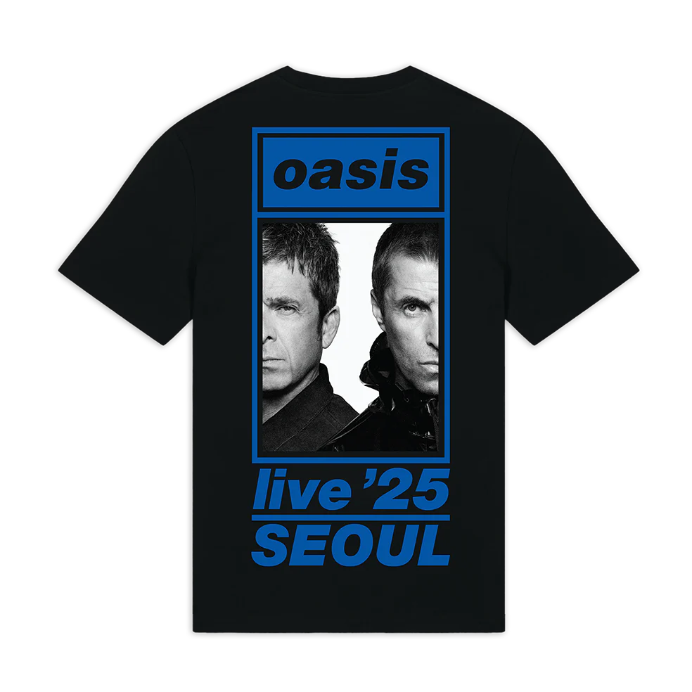 Live '25 Seoul Half Faces Fan Store T-shirt Black